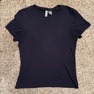 Divided Navy Blue Crop Top